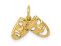 FJC Finejewelers 10 kt Yellow Gold Comedy/Tragedy Charm 15 x 11 mm