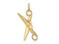 FJC Finejewelers 10 kt Yellow Gold Moveable Scissors Charm 24 x 15 mm