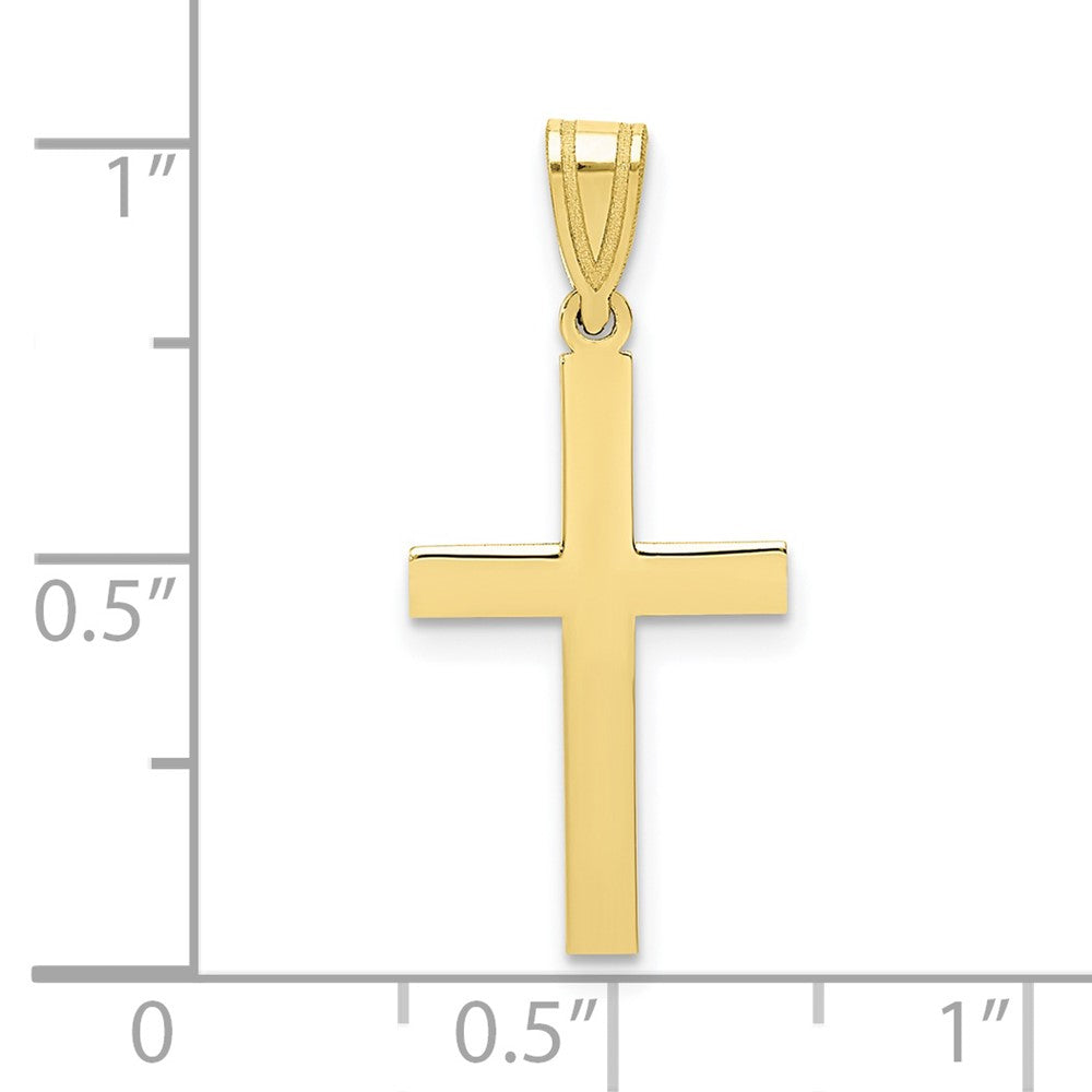 FJC Finejewelers 10 kt Yellow Gold Sandblasted Cross Charm