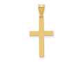 FJC Finejewelers 10 kt Yellow Gold Sandblasted Cross Charm