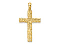 FJC Finejewelers 10 kt Yellow Gold Nugget Cross Charm