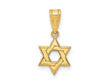 FJC Finejewelers 10 kt Yellow Gold Star of David Charm 17 x 10 mm
