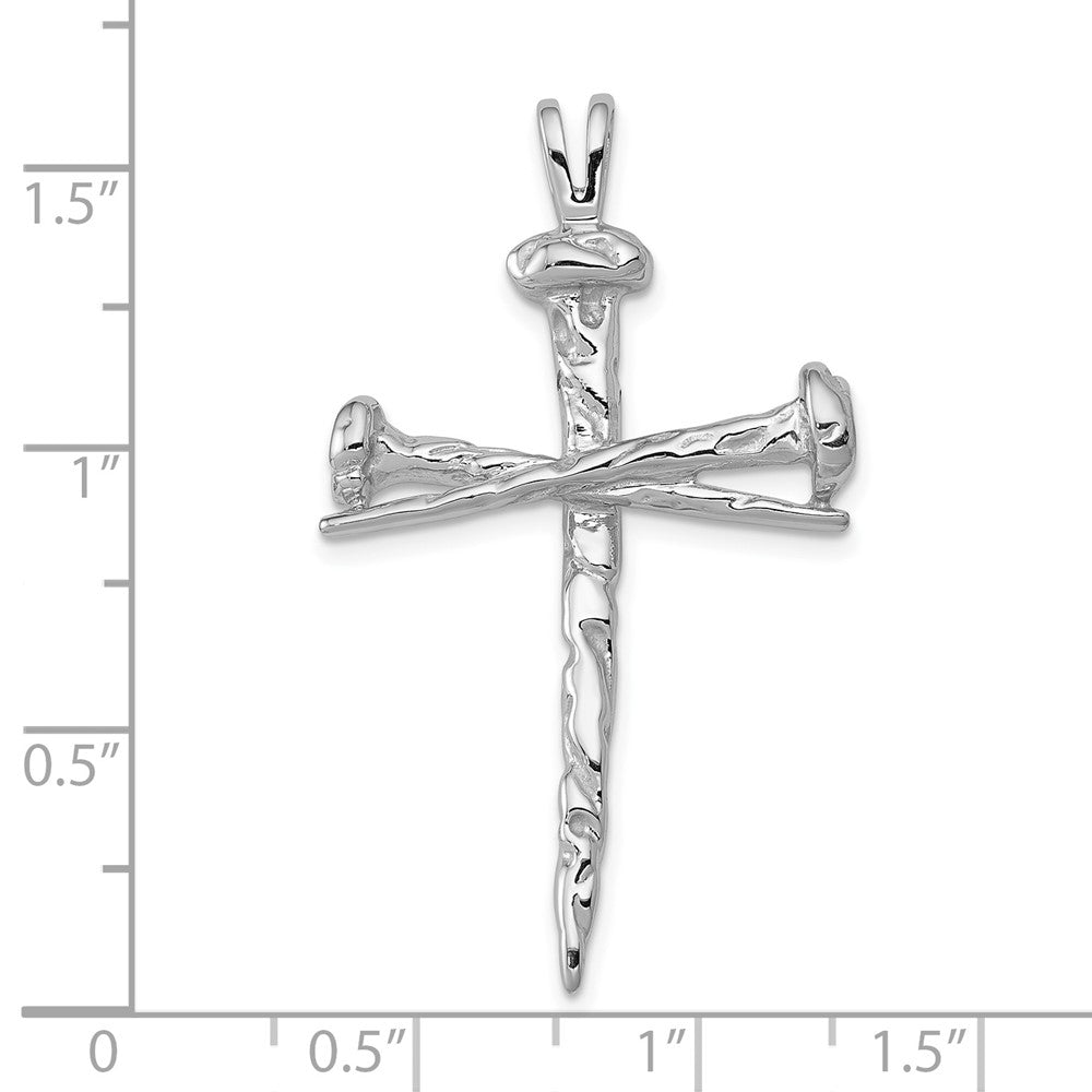 FJC Finejewelers 10 kt White Gold Cross Charm 42 mm x 25 mm