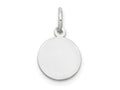 FJC Finejewelers 10 kt White Gold Plain .018 Gauge Circular Engravable Disc Charm