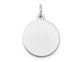FJC Finejewelers 10 kt White Gold Plain .018 Gauge Circular Engravable Disc Charm 16 mm x 10 mm