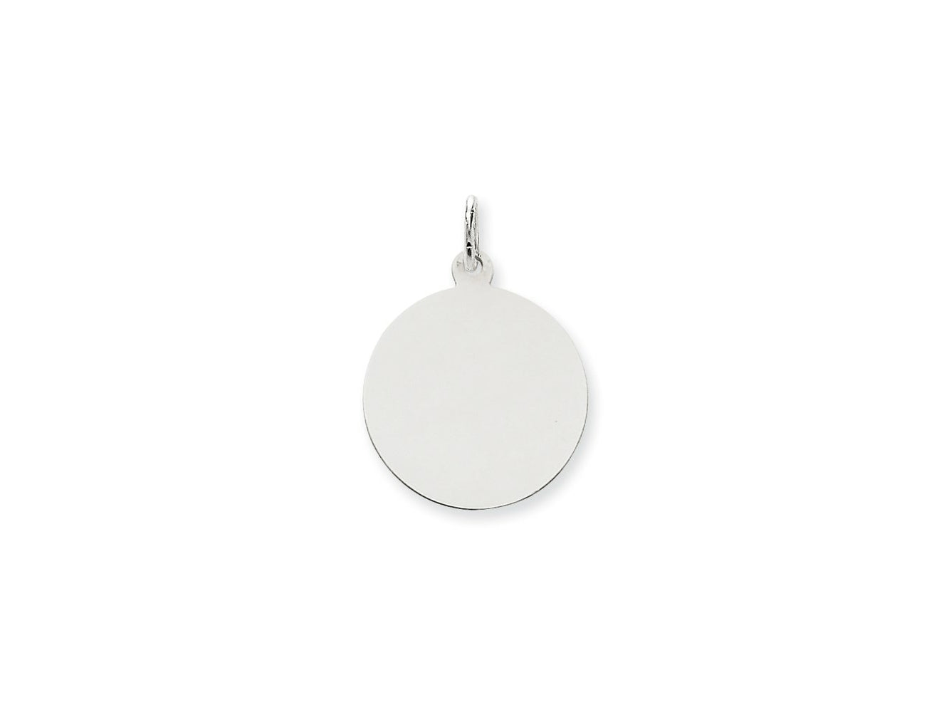 FJC Finejewelers 10 kt White Gold Personalized w Plain .013 Gauge Circular Engravable Disc Charm 27 x 20 mm