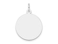 FJC Finejewelers 10 kt White Gold Personalized w Plain .018 Gauge Circular Engravable Disc Charm 27 x 20 mm