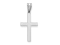 FJC Finejewelers 10 kt White Gold Themed Polished Cross Charm 26 mm x 11 mm