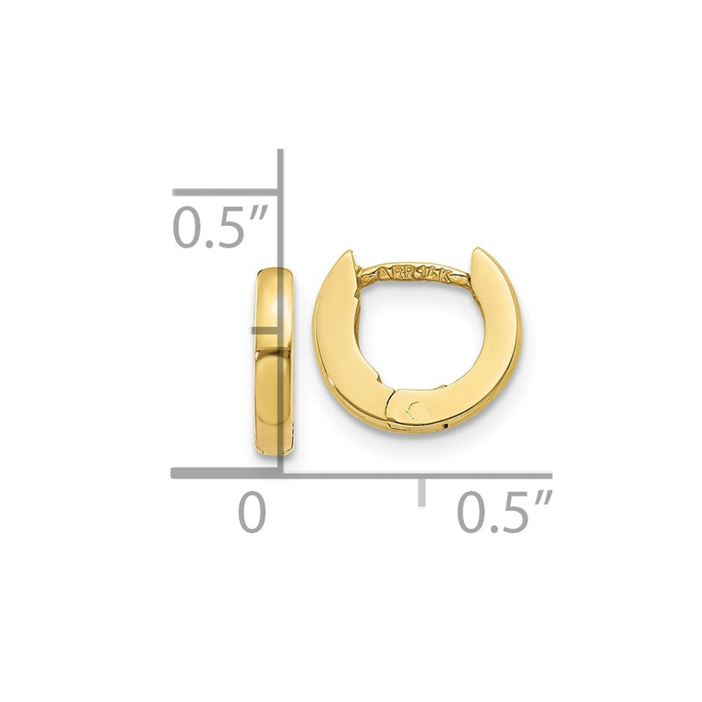 FJC Finejewelers 10 kt Yellow Gold Hoop Polished Hinged Earrings 6 mm x 3 mm