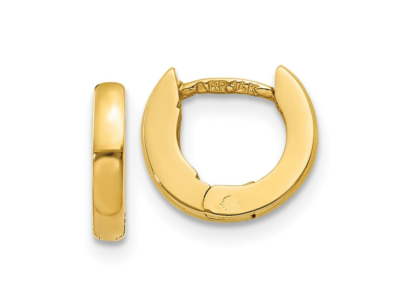 FJC Finejewelers 10 kt Yellow Gold Hoop Polished Hinged Earrings 6 mm x 3 mm