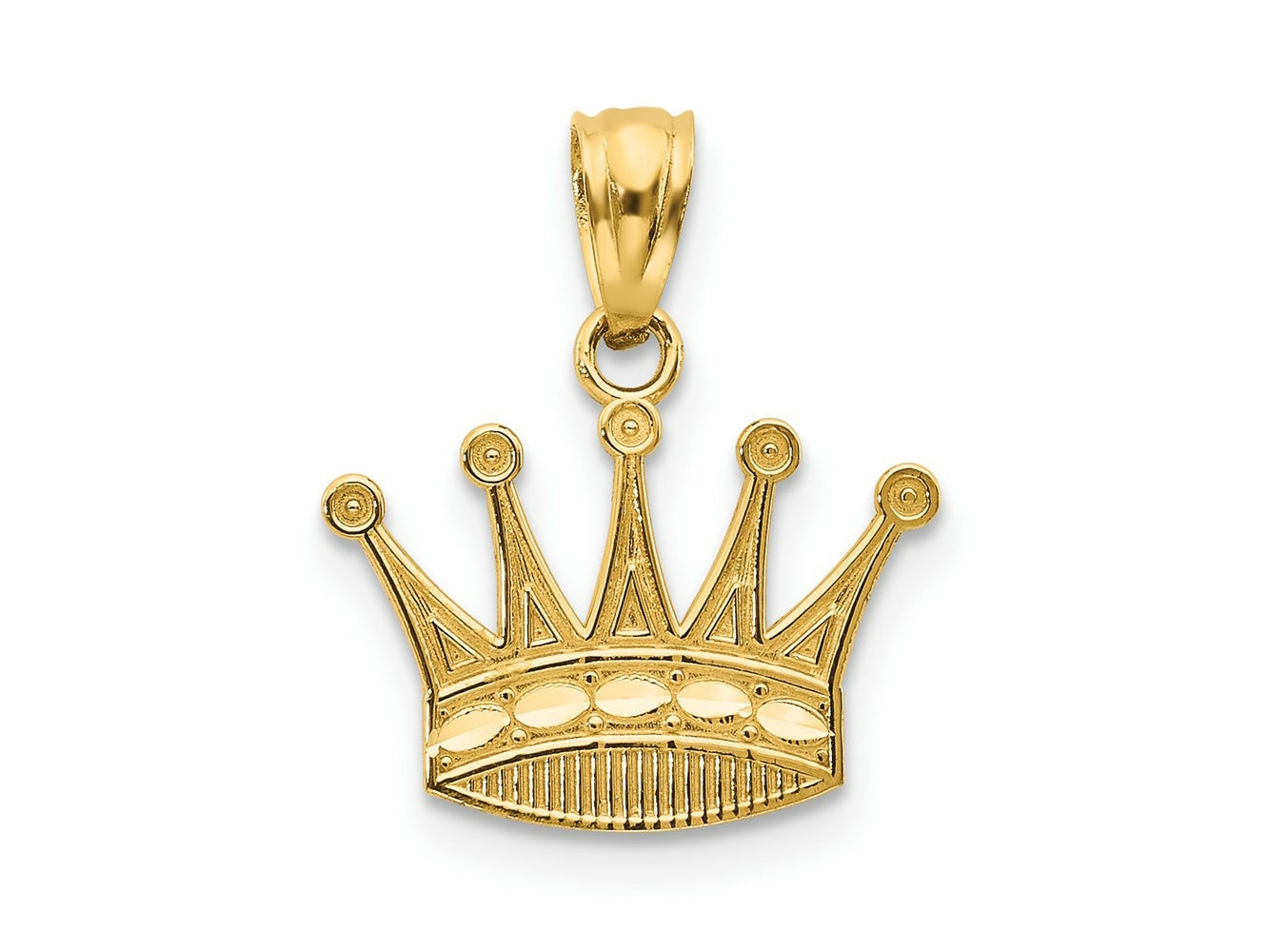 FJC Finejewelers 10 kt Yellow Gold Crown Charm 15 x 15 mm