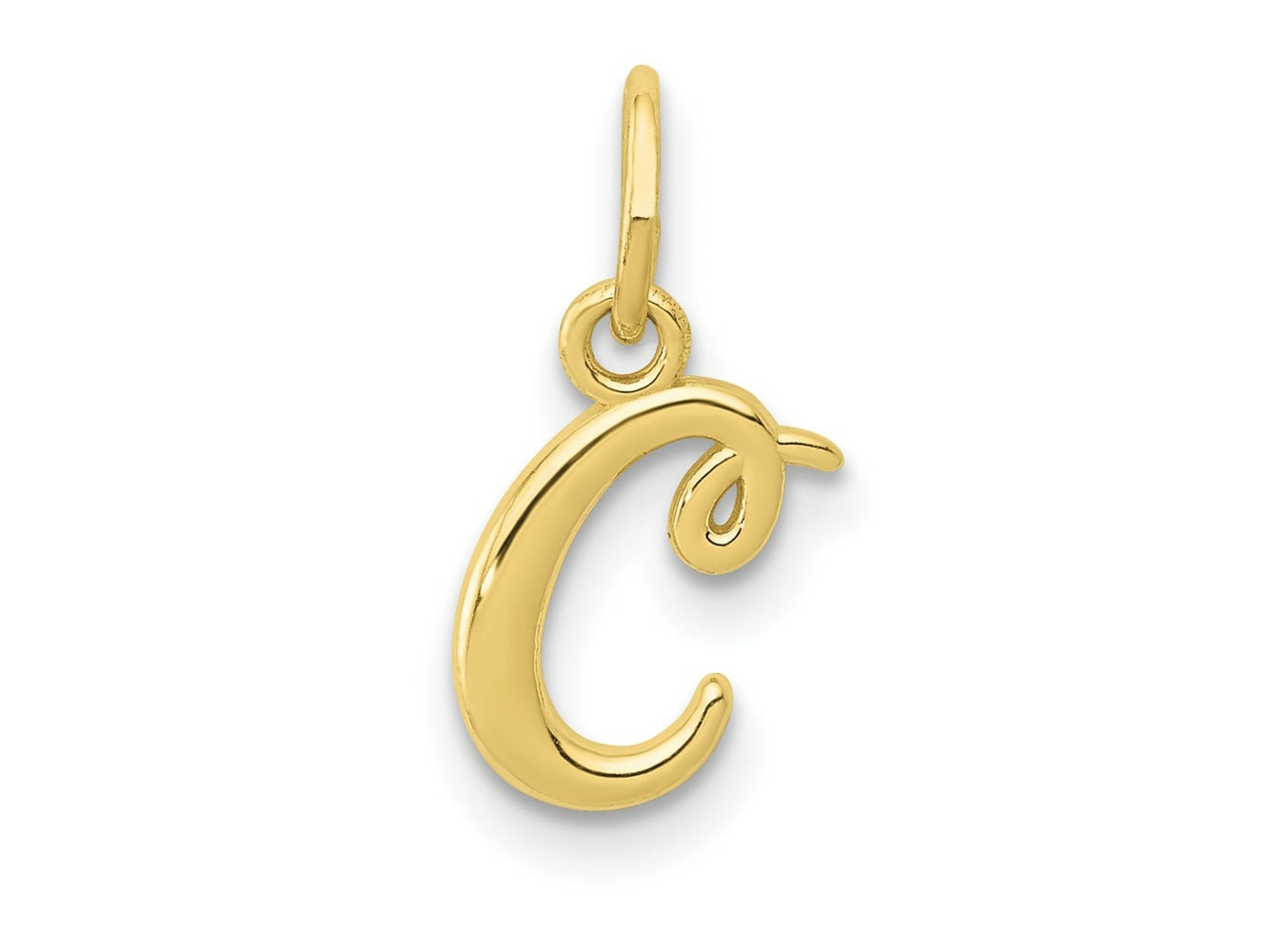 FJC Finejewelers 10 kt Yellow Gold Letter C Initial Charm 11 mm x 6 mm
