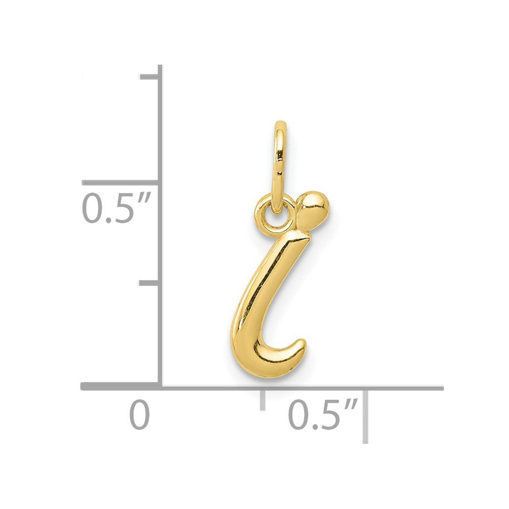 FJC Finejewelers 10 kt Yellow Gold Letter I Initial Charm