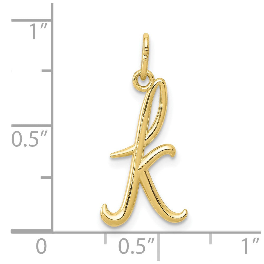 FJC Finejewelers 10 kt Yellow Gold Letter K Initial Charm