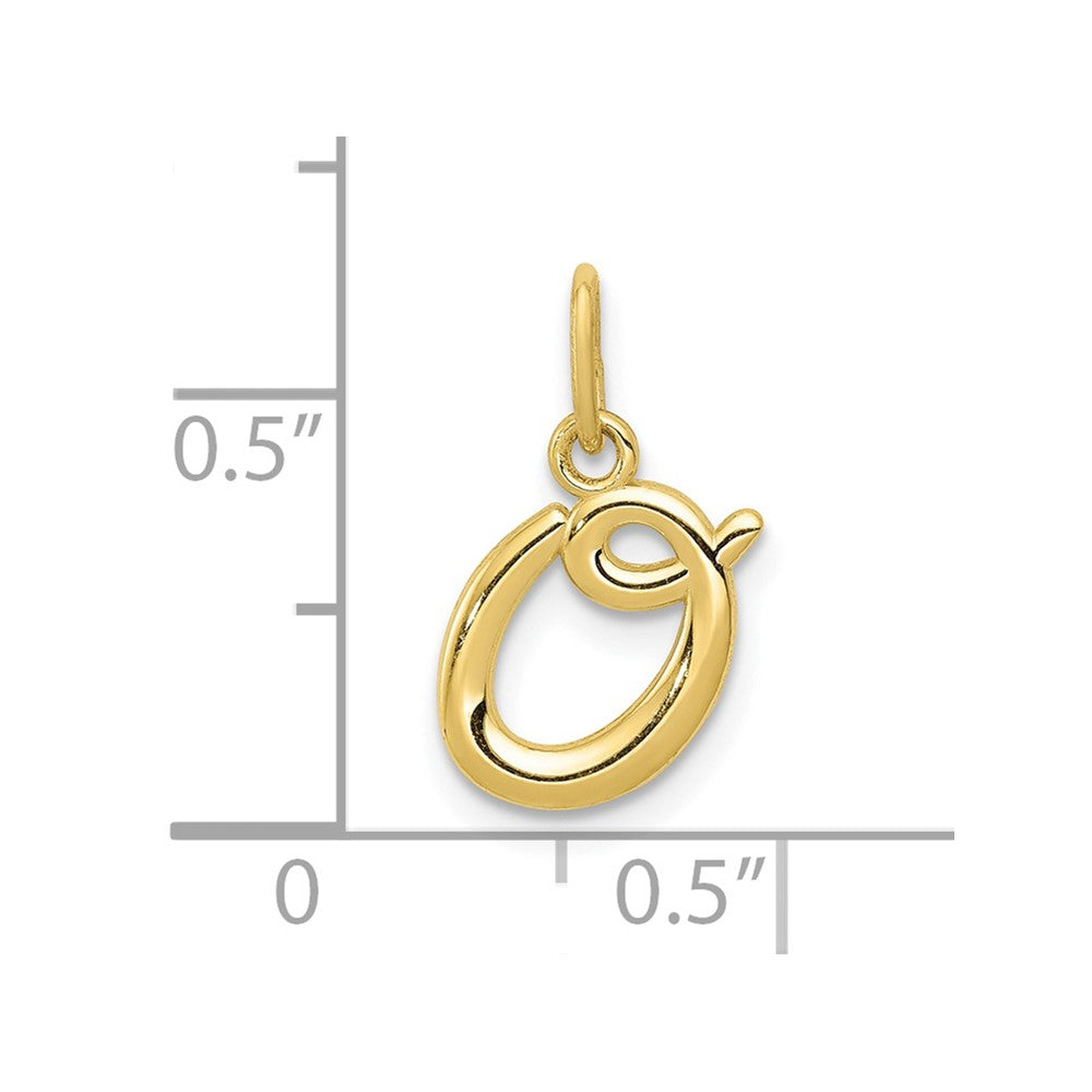 FJC Finejewelers 10 kt Yellow Gold Letter O Initial Charm