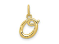 FJC Finejewelers 10 kt Yellow Gold Letter O Initial Charm