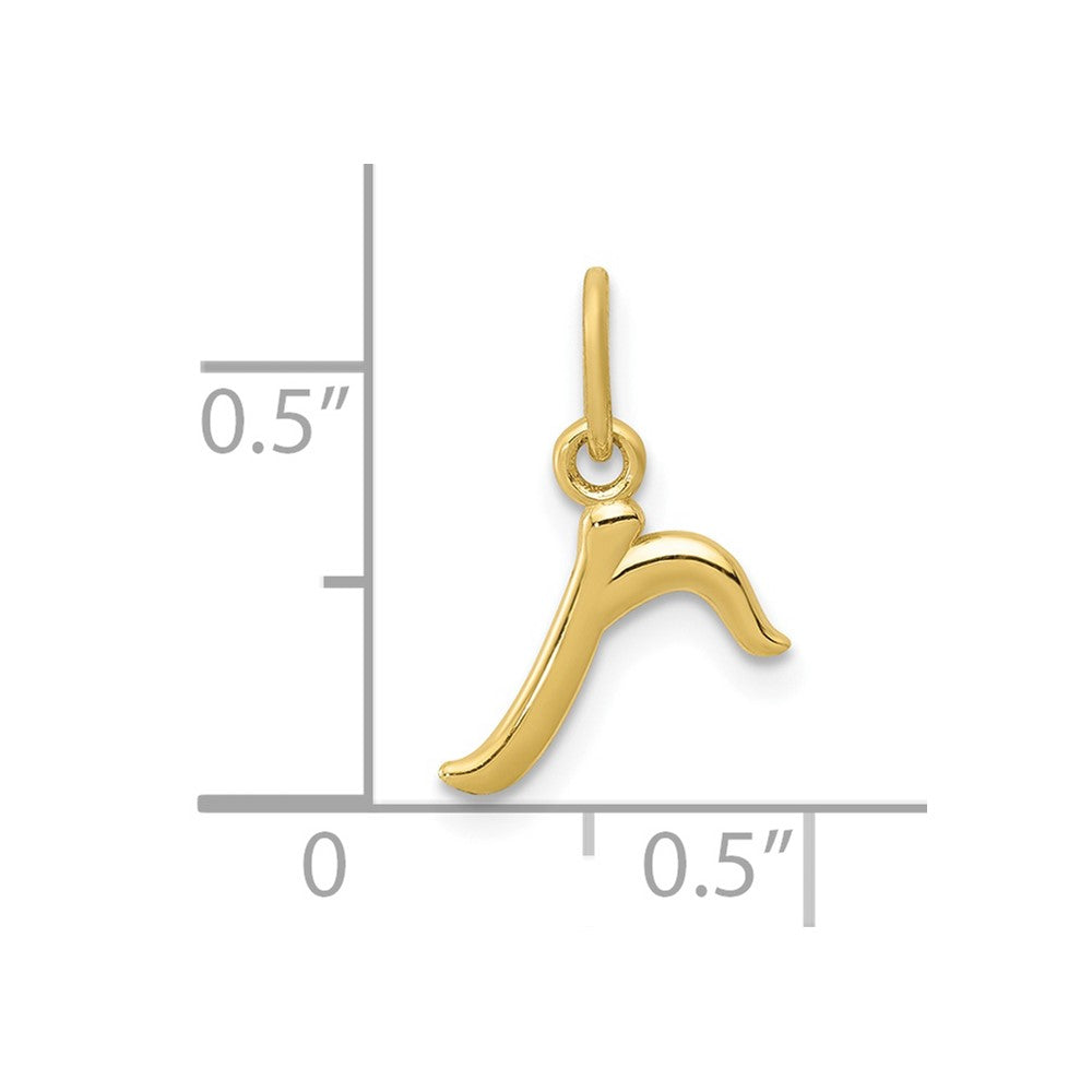 FJC Finejewelers 10 kt Yellow Gold Letter R Initial Charm