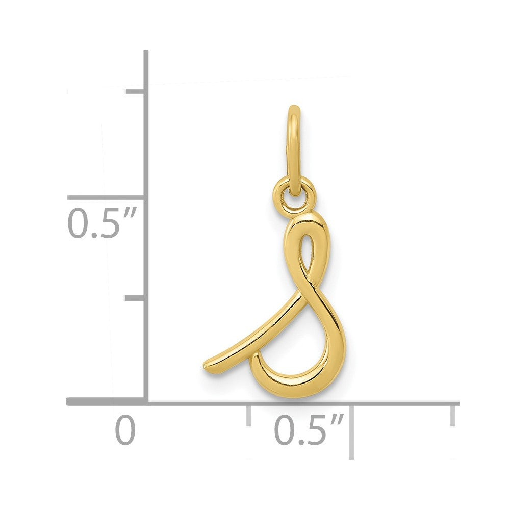 FJC Finejewelers 10 kt Yellow Gold Letter S Initial Charm