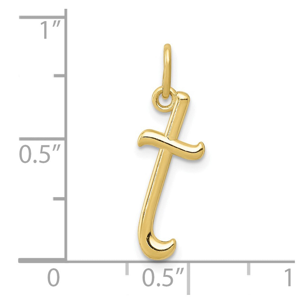FJC Finejewelers 10 kt Yellow Gold Letter T Initial Charm