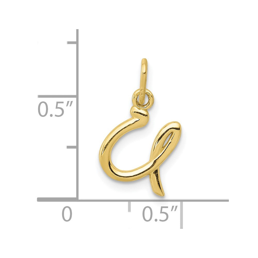 FJC Finejewelers 10 kt Yellow Gold Letter U Initial Charm
