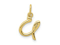 FJC Finejewelers 10 kt Yellow Gold Letter U Initial Charm