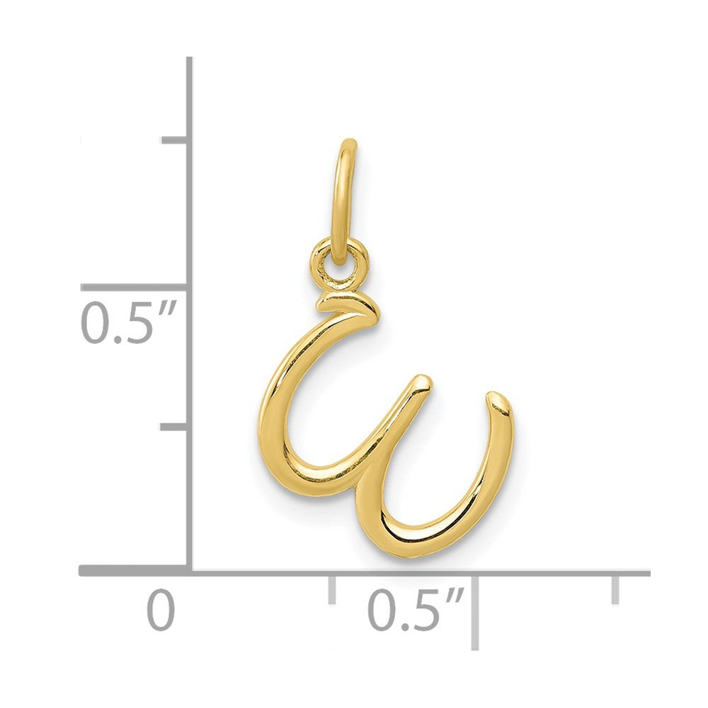 FJC Finejewelers 10 kt Yellow Gold Letter W Initial Charm