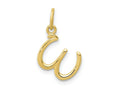 FJC Finejewelers 10 kt Yellow Gold Letter W Initial Charm