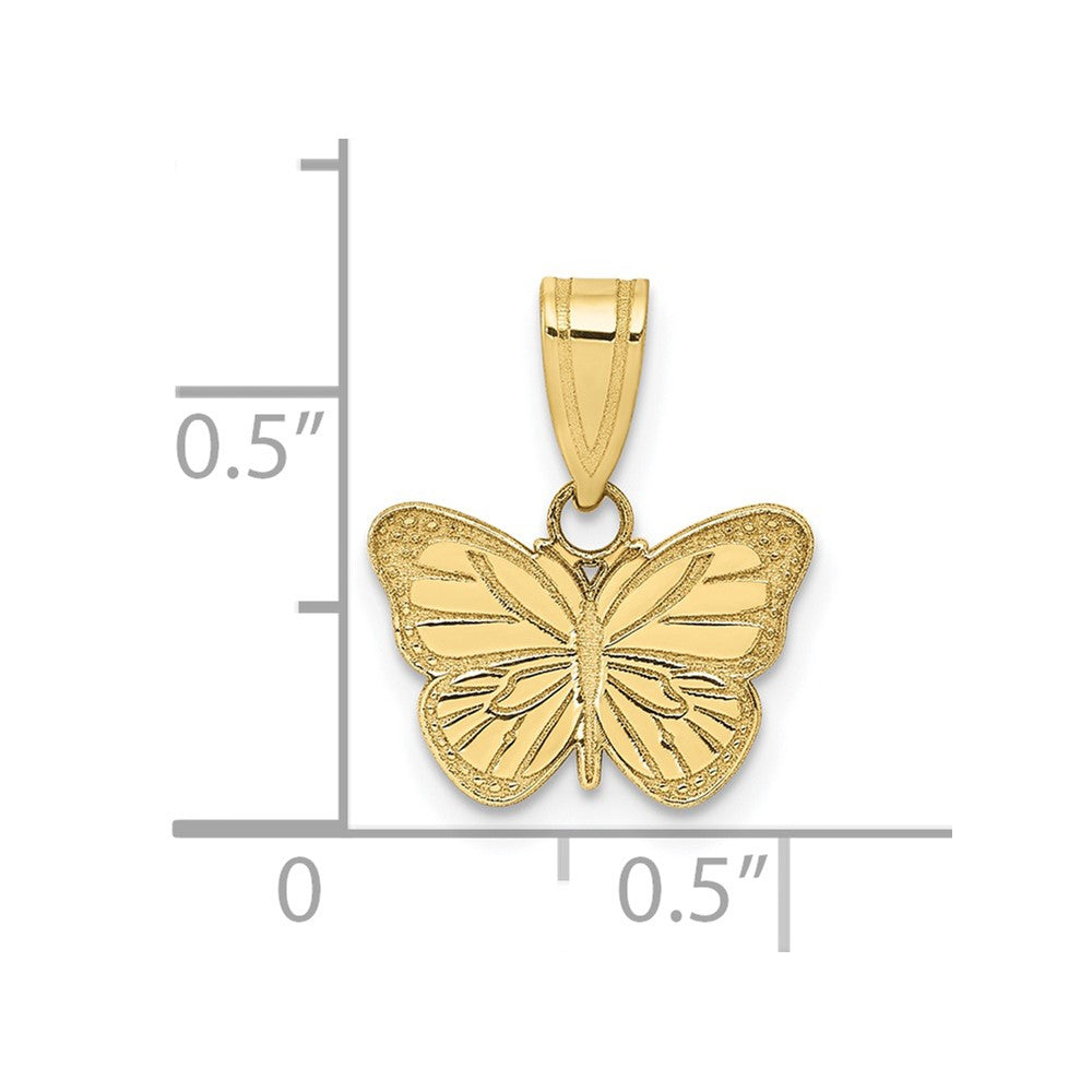 FJC Finejewelers 10 kt Yellow Gold Laser Cut Butterfly Charm
