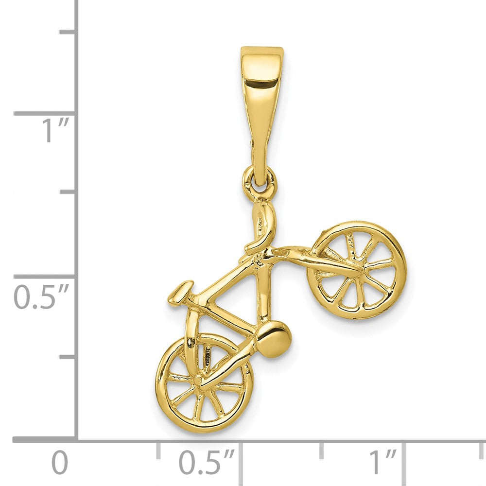 FJC Finejewelers 10 kt Yellow Gold Themed Polished Bicycle Charm