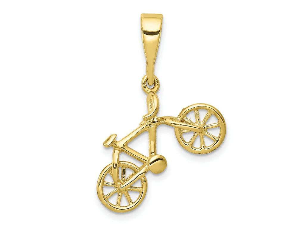 FJC Finejewelers 10 kt Yellow Gold Themed Polished Bicycle Charm
