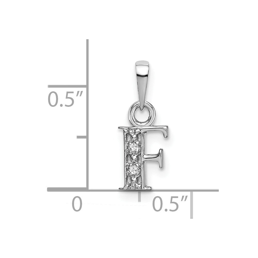 FJC Finejewelers 10 kt White Gold Initial F Charm 15 x 8 mm