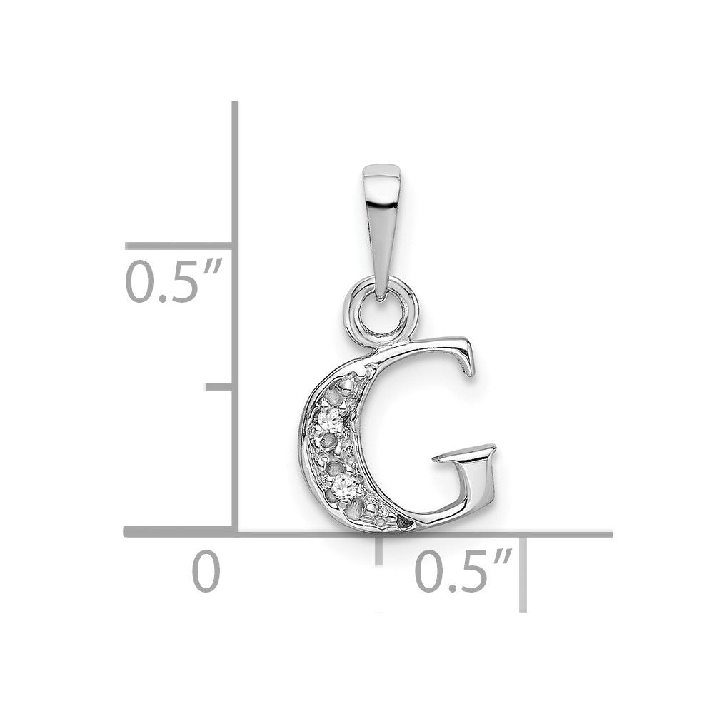 FJC Finejewelers 10 kt White Gold Initial G Charm 15 x 8 mm