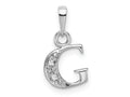 FJC Finejewelers 10 kt White Gold Initial G Charm 15 x 8 mm