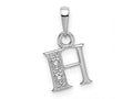 FJC Finejewelers 10 kt White Gold Initial H Charm 15 x 8 mm