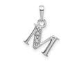 FJC Finejewelers 10 kt White Gold Initial M Charm 15 x 8 mm
