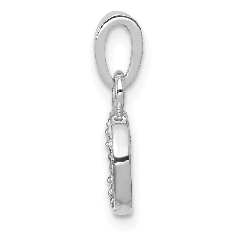 FJC Finejewelers 10 kt White Gold Initial O Charm 15 x 8 mm