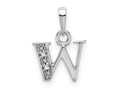 FJC Finejewelers 10 kt White Gold Initial W Charm 15 x 8 mm