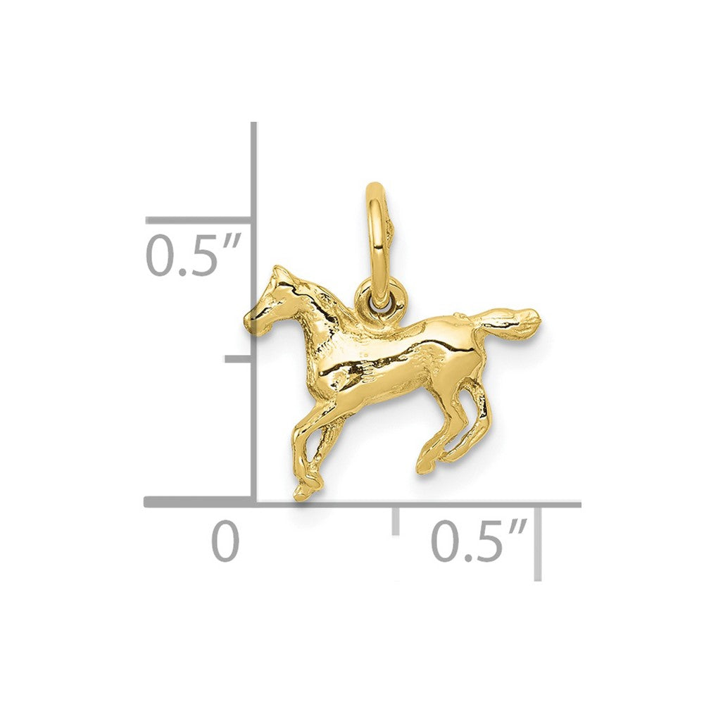 FJC Finejewelers 10 kt Yellow Gold Polished Horse Charm 13 x 13 mm