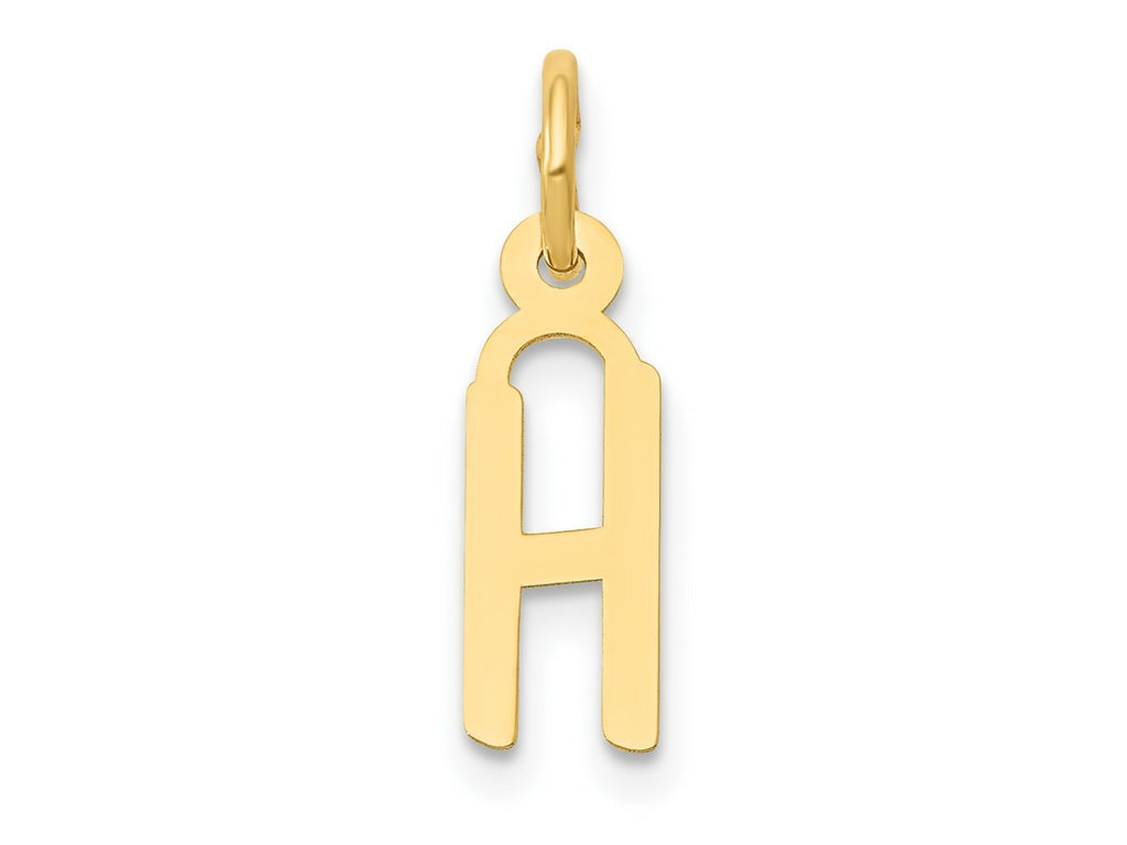 FJC Finejewelers 10 kt Yellow Gold Small Slanted Block Initial H Charm 15 x 6 mm