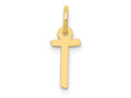 FJC Finejewelers 10 kt Yellow Gold Small Slanted Block Initial T Charm 15 x 6 mm