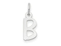 FJC Finejewelers 10 kt White Gold Small Slanted Block Initial B Charm 15 mm x 6 mm
