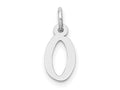 FJC Finejewelers 10 kt White Gold Themed Small Slanted Block Initial O Char 15 mm x 6 mm