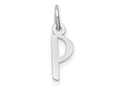 FJC Finejewelers 10 kt White Gold Themed Small Slanted Block Initial P Char 15 mm x 6 mm