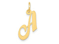 FJC Finejewelers 10 kt Yellow Gold Small Fancy Script Initial A Charm 16 x 17 mm