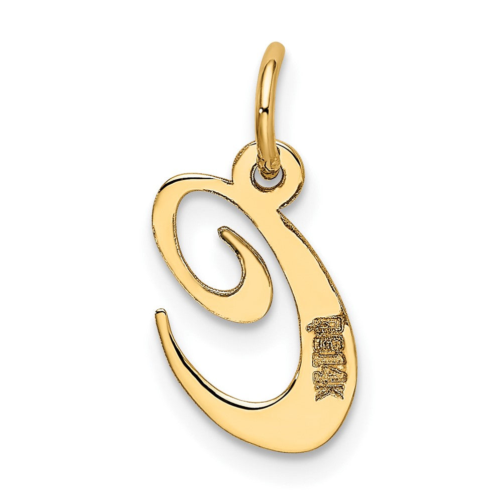 FJC Finejewelers 10 kt Yellow Gold Small Fancy Script Initial C Charm 16 x 13 mm