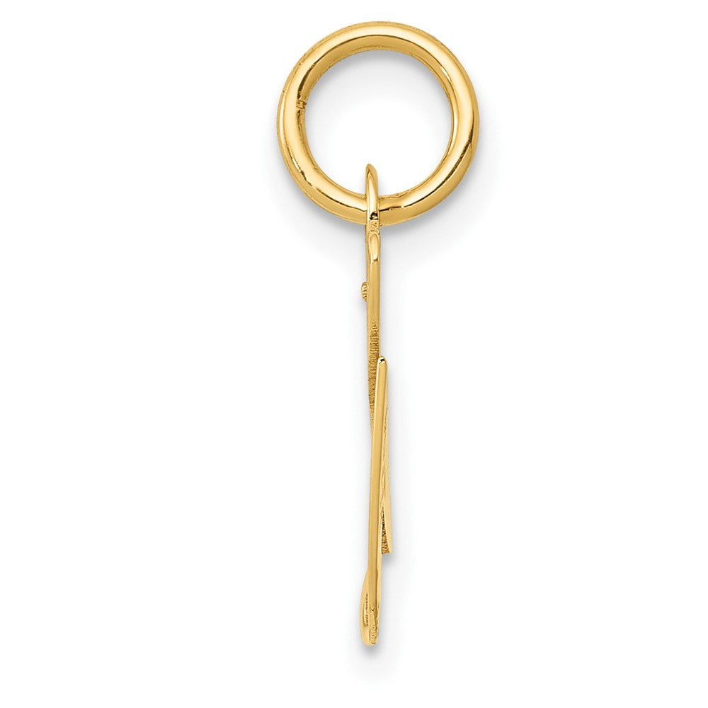 FJC Finejewelers 10 kt Yellow Gold Small Fancy Script Initial G Charm 16 x 17 mm