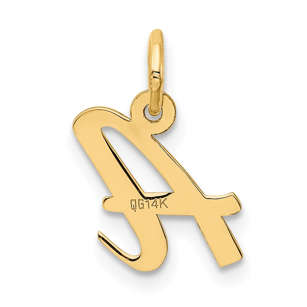 FJC Finejewelers 10 kt Yellow Gold Small Script Initial A Charm 17 x 11 mm