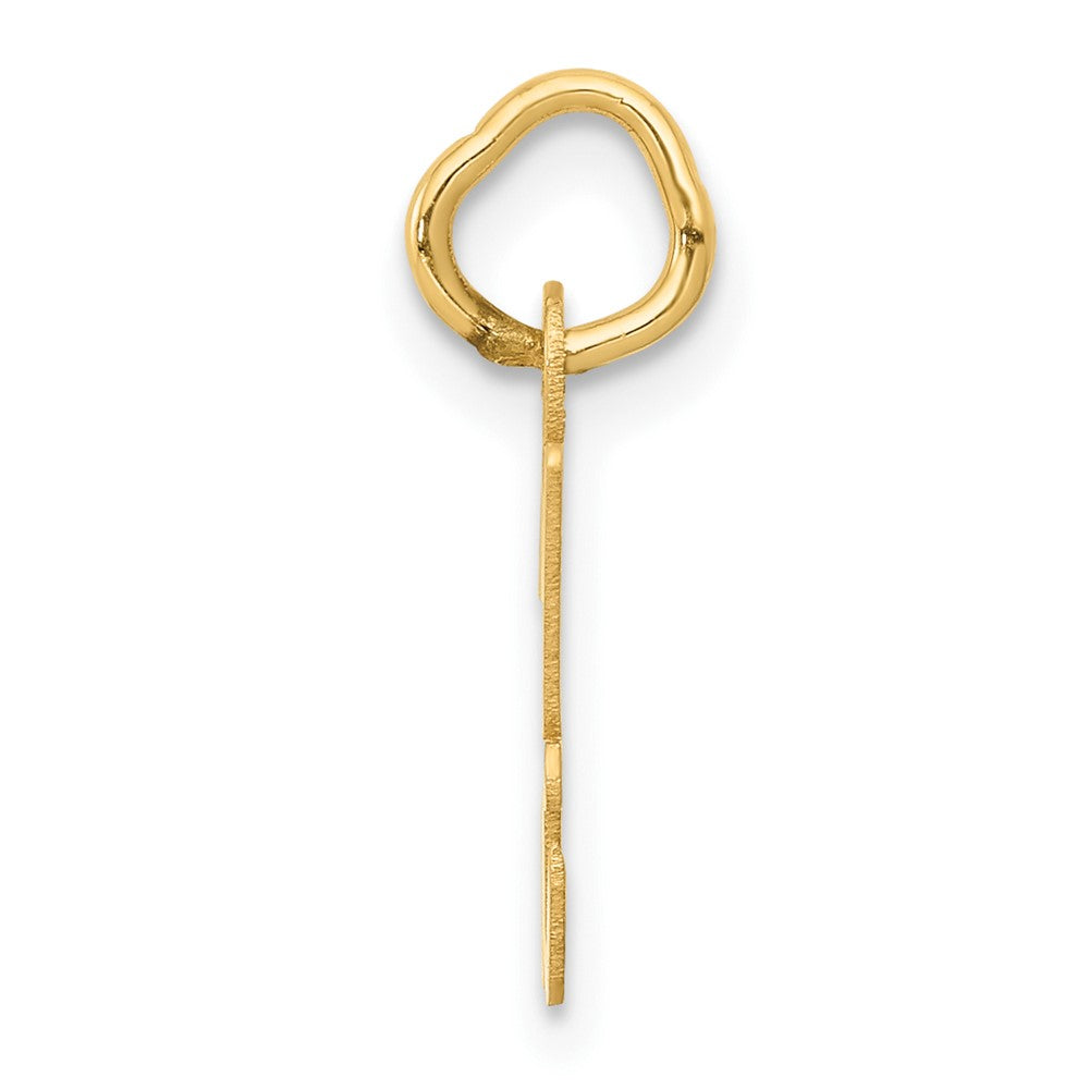 FJC Finejewelers 10 kt Yellow Gold Small Script Initial H Charm 17 x 11 mm