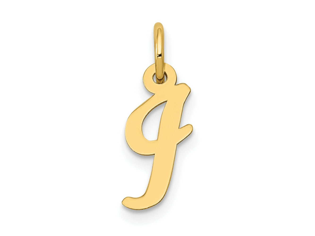 FJC Finejewelers 10 kt Yellow Gold Small Script Initial I Charm 17 x 11 mm