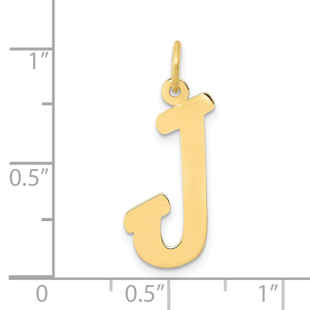 FJC Finejewelers 10 kt Yellow Gold Small Script Initial J Charm 17 x 11 mm